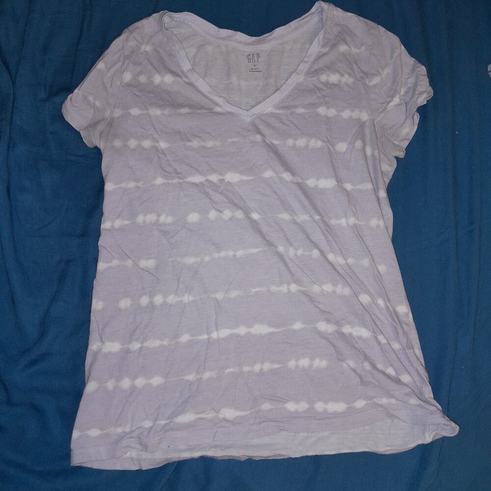 Purple v-neck tee